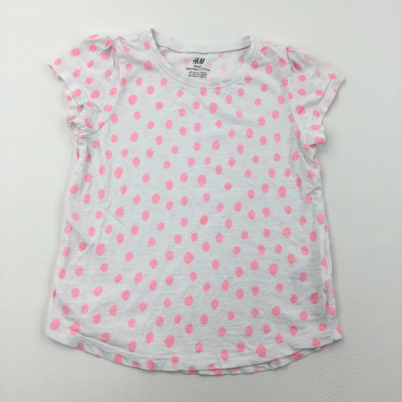 Spotty Pink & White T-Shirt - Girls 4-5 Years