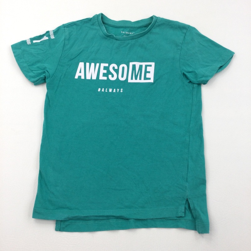 'Awesome' Teal T-Shirt - Boys 6-7 Years