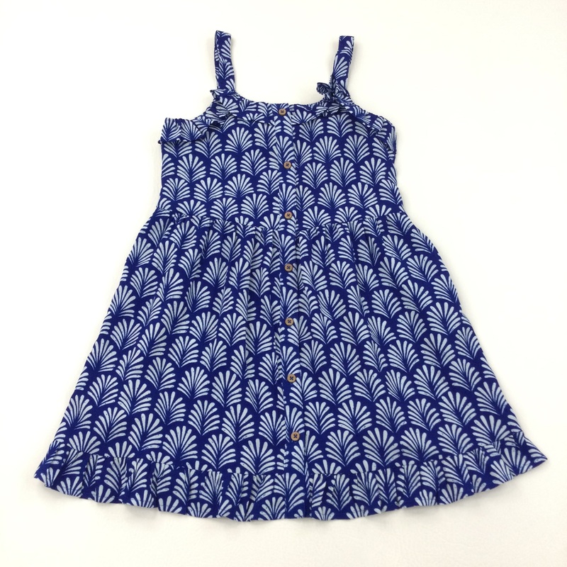 **NEW** Blue Button Front Dress - Girls 7-8 Years