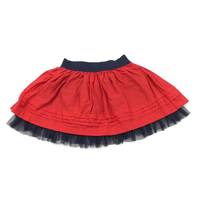 Red & Navy Skirt - Girls 7 Years
