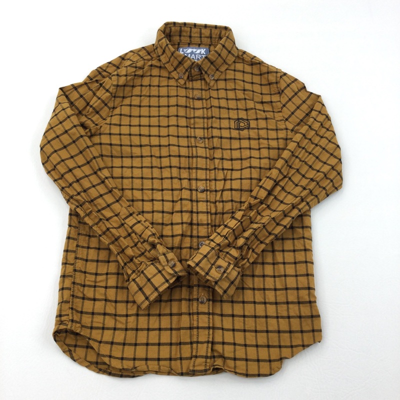 Tan & Black Check Long Sleeve Shirt - Boys 7-8 Years