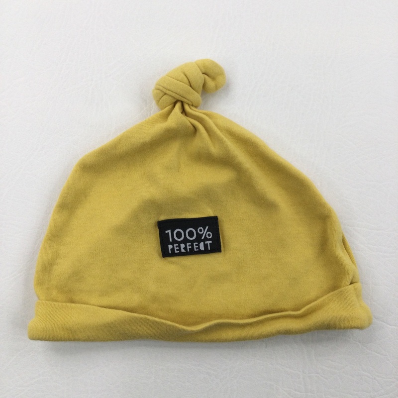 '100% Perfect' Yellow Hat - Boys/Girls 12-18 Months