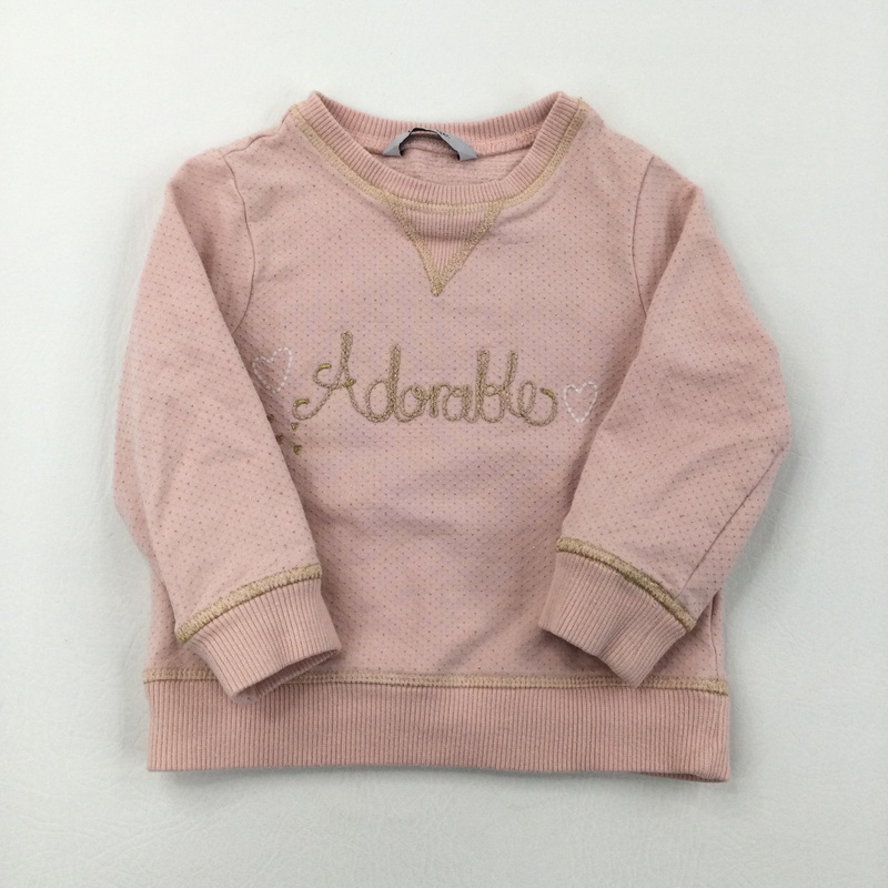 'Adorable' Pink Sweatshirt - Girls 18-24 Months