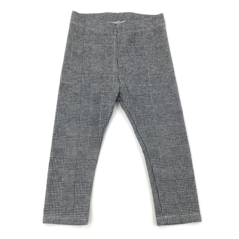 Black & White Check Leggings - Girls 18-24 Months