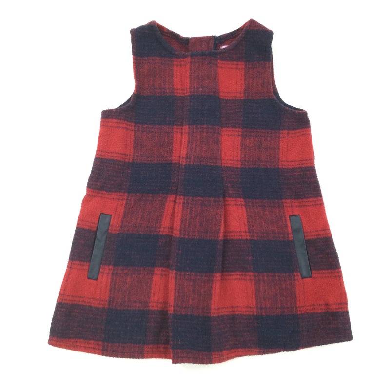 Red & Navy Check Dress - Girls 12-18 Months