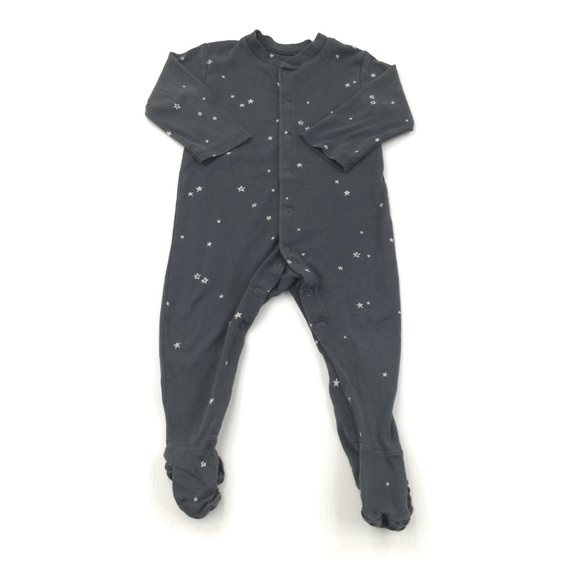 Stars Grey Babygrow - Boys 12-18 Months