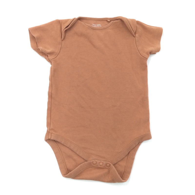 Tan Short Sleeve Bodysuit - Boys 12-18 Months
