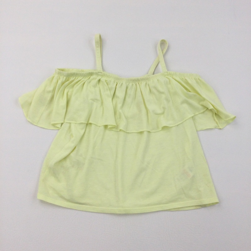 Yellow Off The Shoulder Vest Top - Girls 9 Years