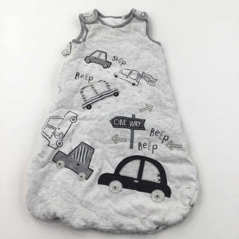 'Beep Beep' Cars Grey Sleeping Bag - 2.5 Tog - Boys 0-3 Months