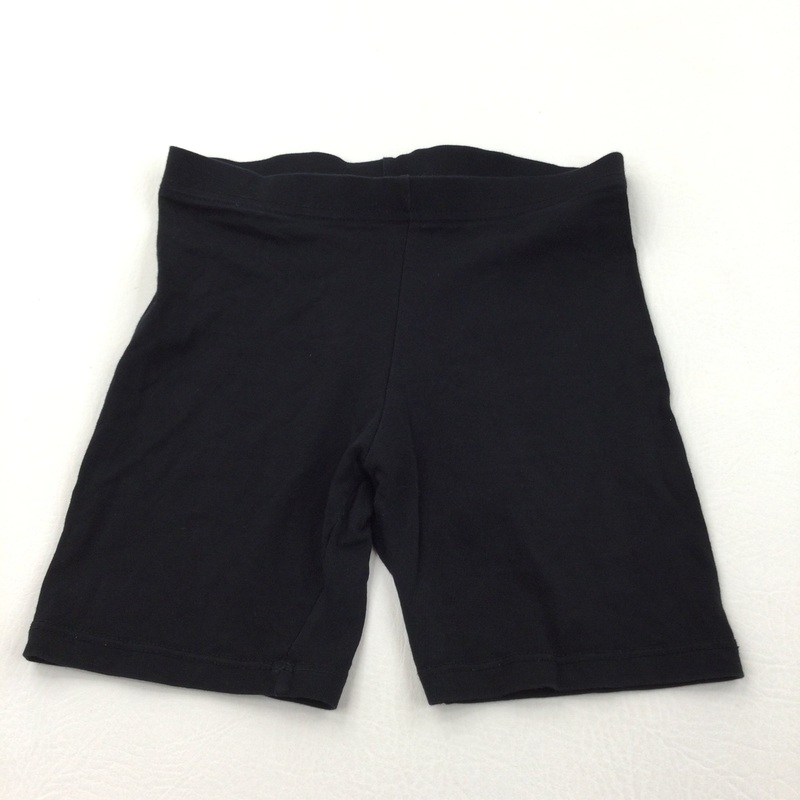 Black Jersey Sports/Cycling Style Shorts - Girls 7-8 Years