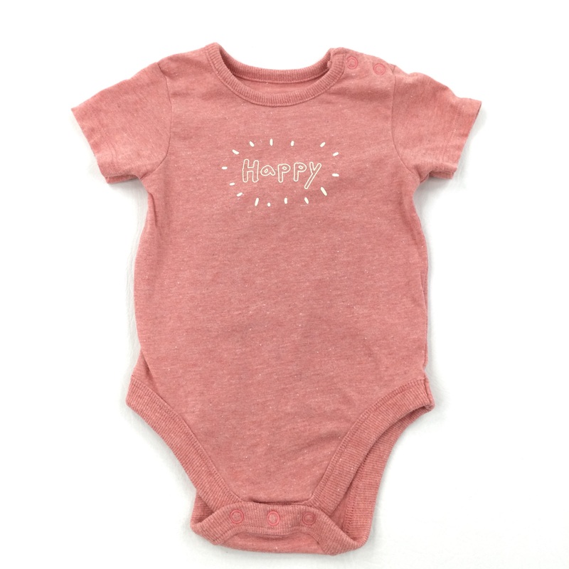 'Happy' Short Sleeve Bodysuit - Boys/Girls 9-12 Months