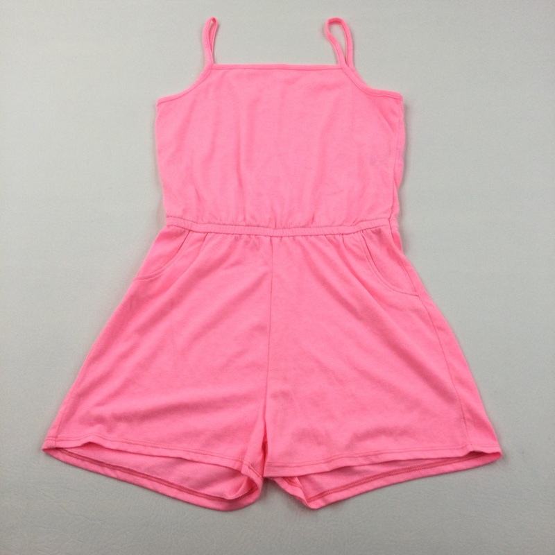 Neon Pink Jersey Playsuit - Girls 8-9 Years