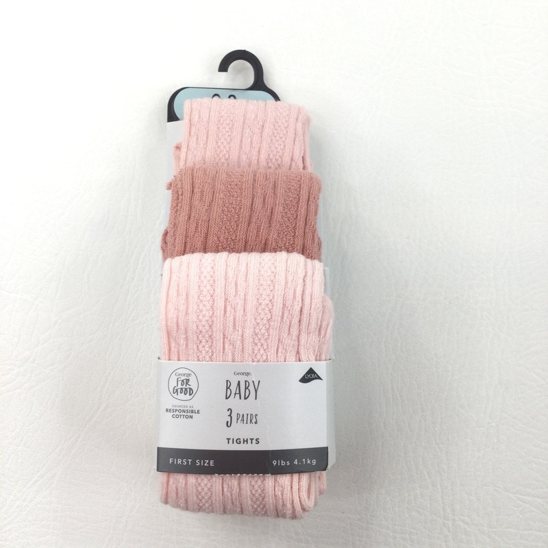 **NEW** 3 Pairs Peach Tights - Girls Newborn