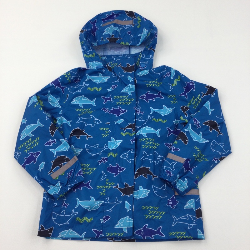 Sharks Blue Lightweight Showerproof Jacket with Hood - Boys 5-6 Years