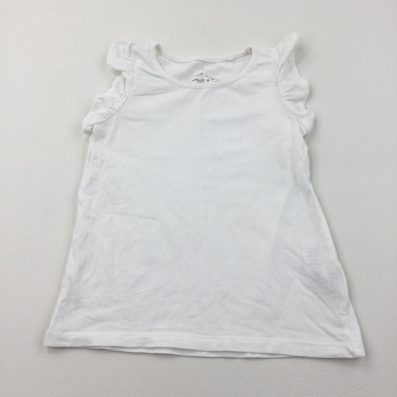 White T-Shirt - Girls 5-6 Years