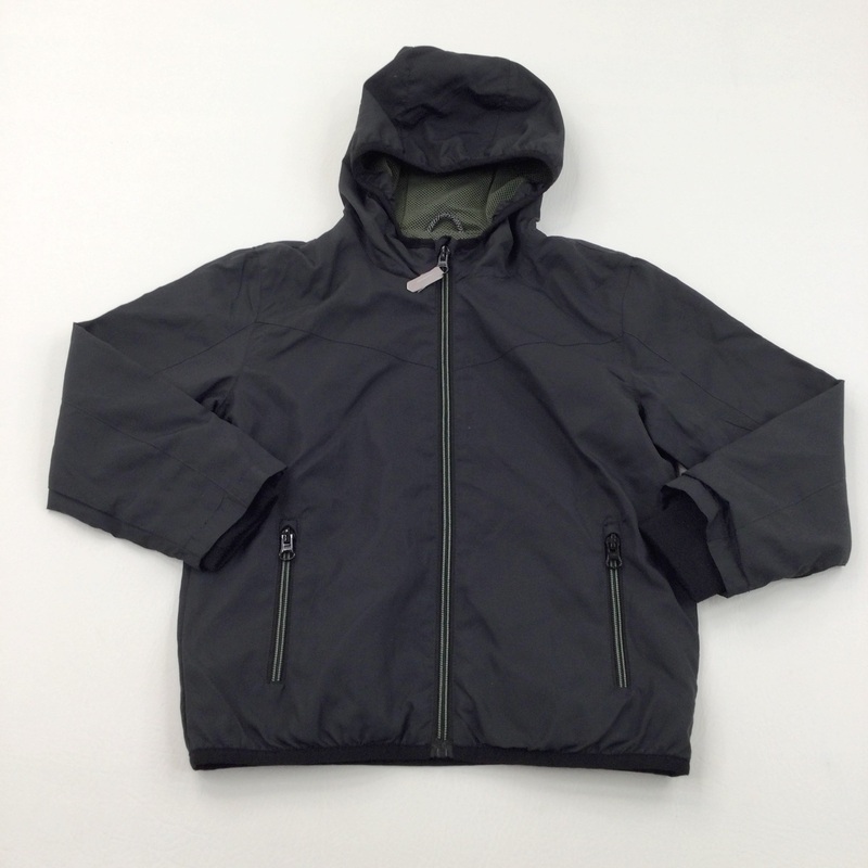 Black Lightweight Showerproof Jacket with Hood - Boys 5-6 Years