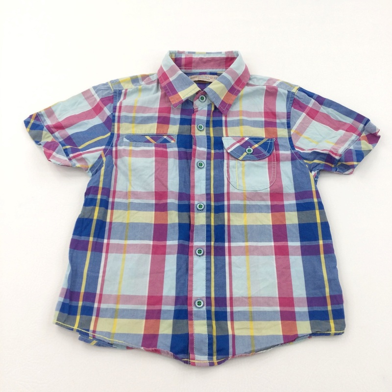 Colourful Checked Cotton Shirt - Boys 6 Years