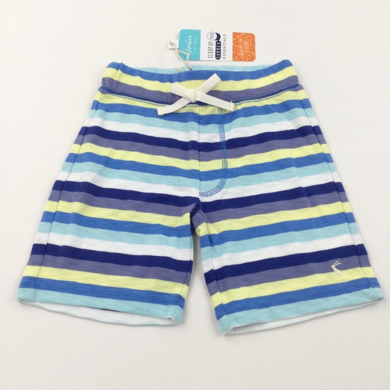**NEW** Colourful Striped Lightweight Jersey Shorts - Boys 4-5 Years