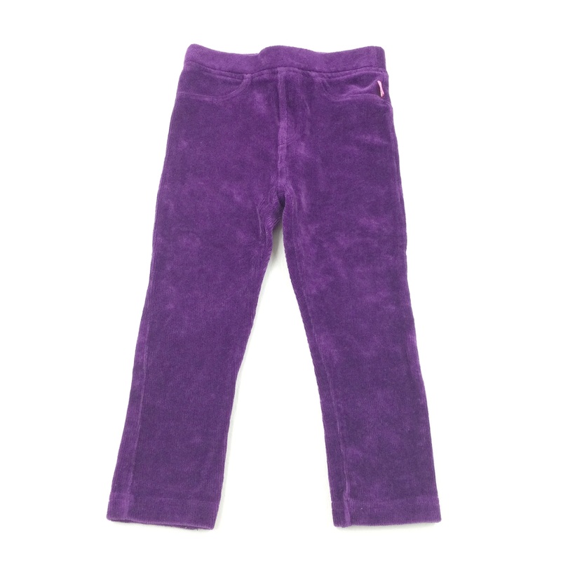Purple Ribbed Midweight Leggings - Girls 3-4 Years