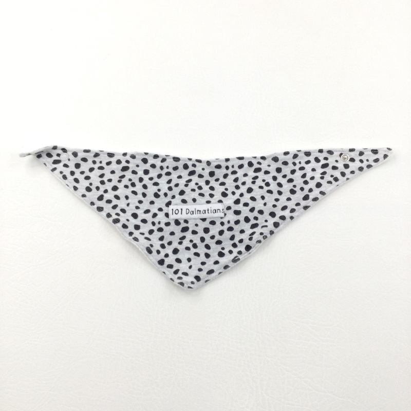 '101 Dalmations' Spotty Grey & Black Dribble Bib - Girls/Boys One Size