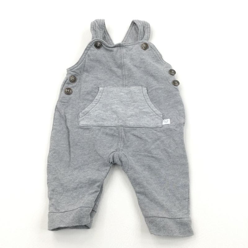 Grey Jersey Dungarees - Boys/Girls 0-3 Months