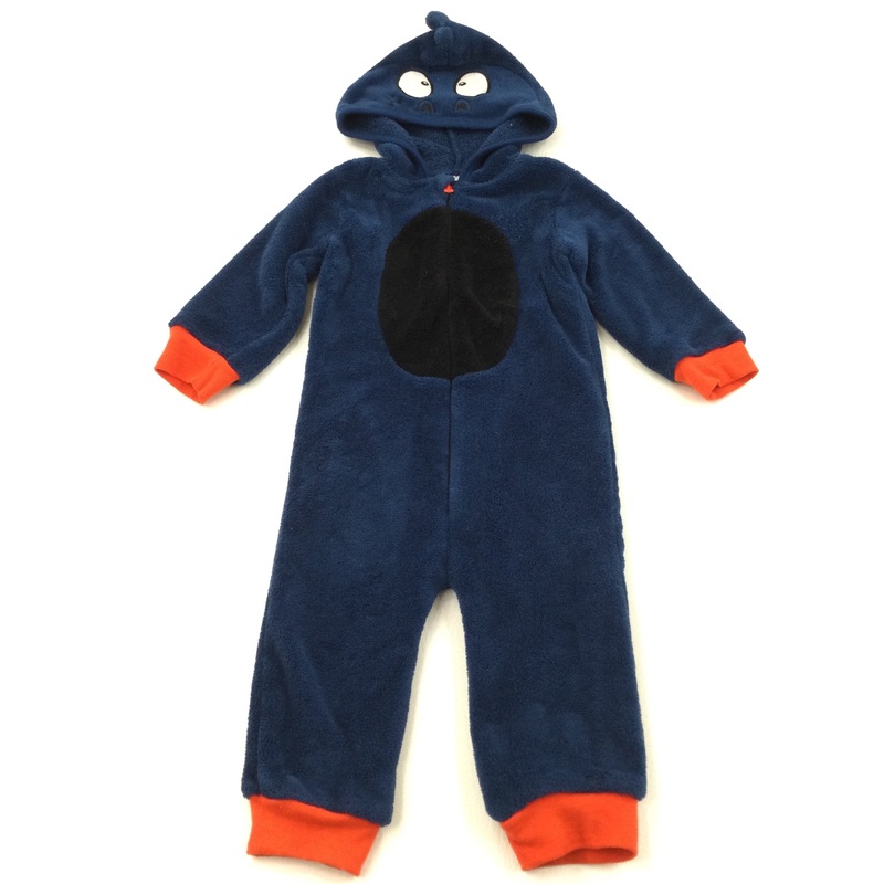 Monster Navy & Red Fleece Onesie - Boys 18-24 Months