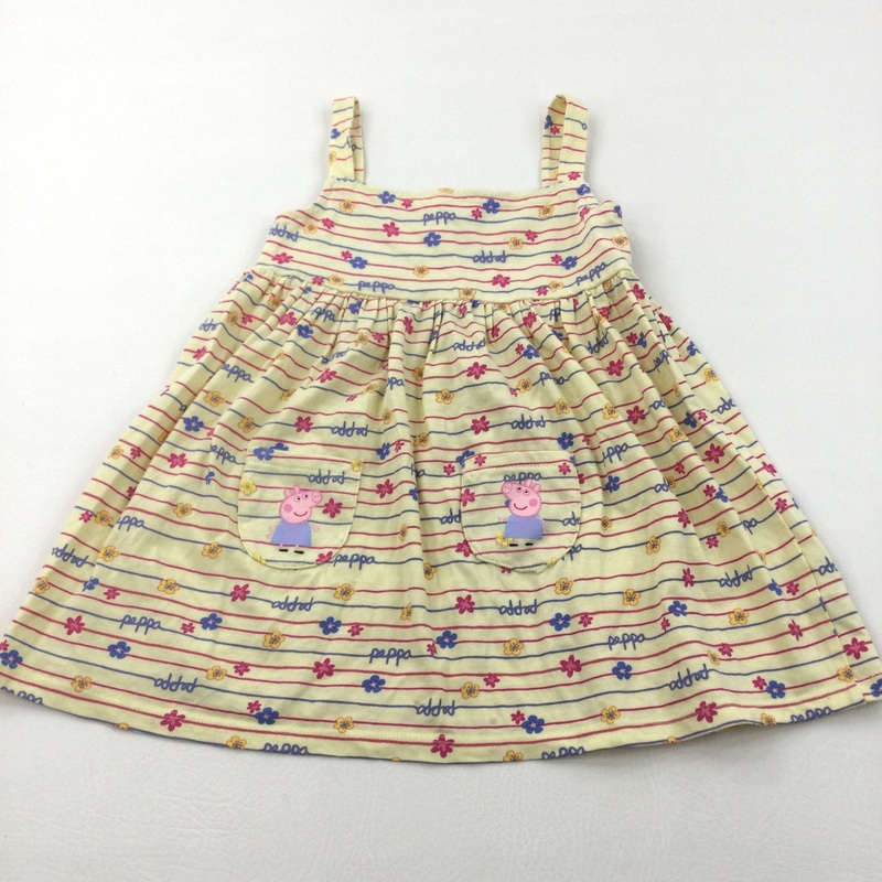 'Peppa' Peppa Pig Yellow Jersey Dress - Girls 2-3 Years