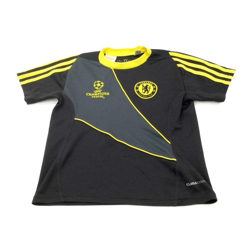 'Chelsea Football Club' Black & Yellow Football Shirt - Boys/Girls 7-8 Years