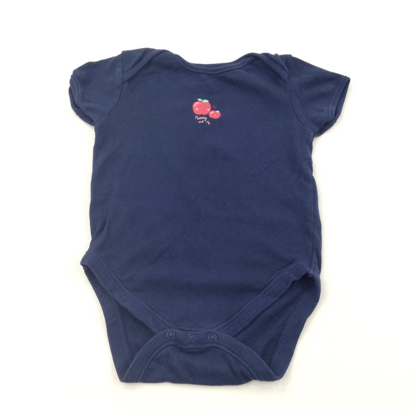 'Mummy & Me' Cherries Navy Short Sleeve Bodysuit - Girls 18-24 Months