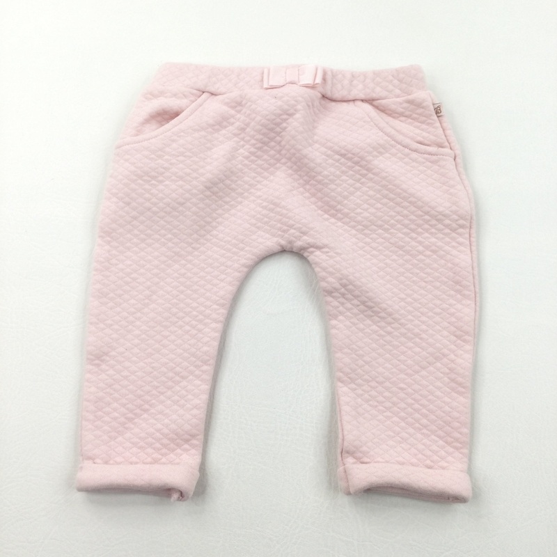 Textured Peach Jersey Trousers - Girls 9-12 Months