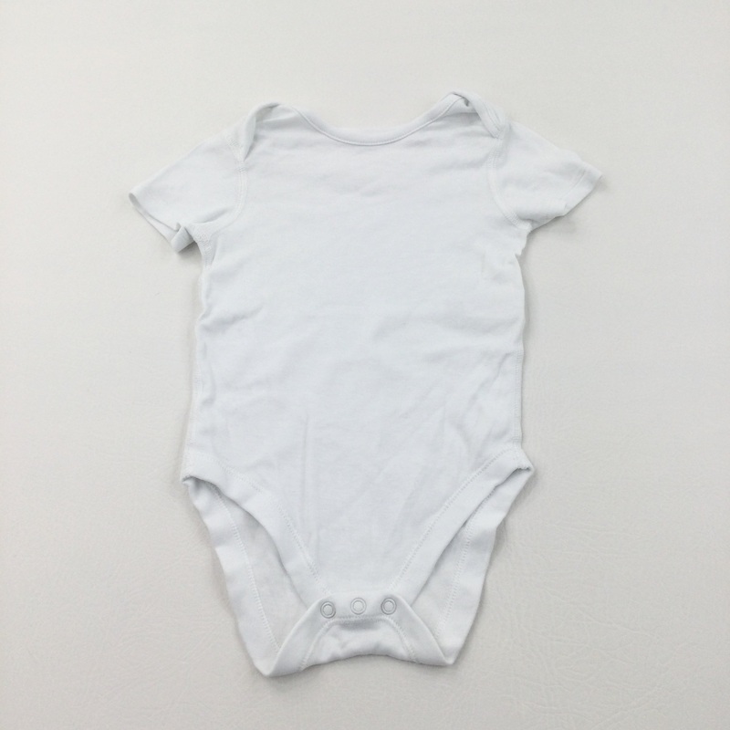 White Short Sleeve Bodysuit - Boys/Girls 18-24 Months
