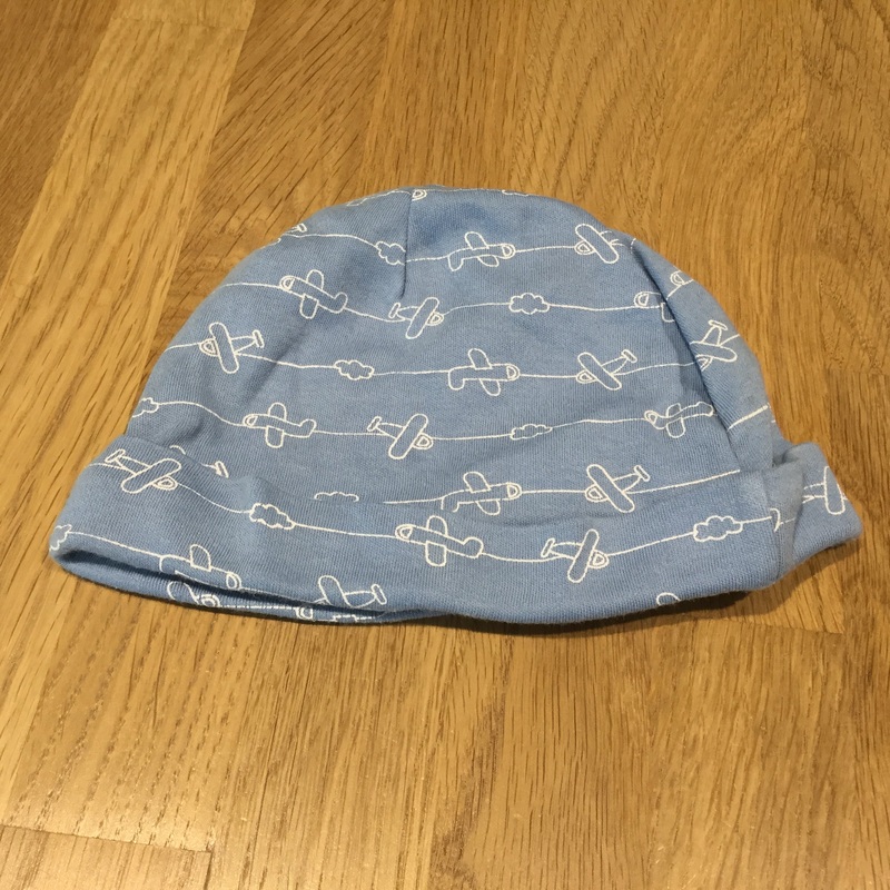 Aeroplanes Blue & White Jersey Hat - Boys 0-3m