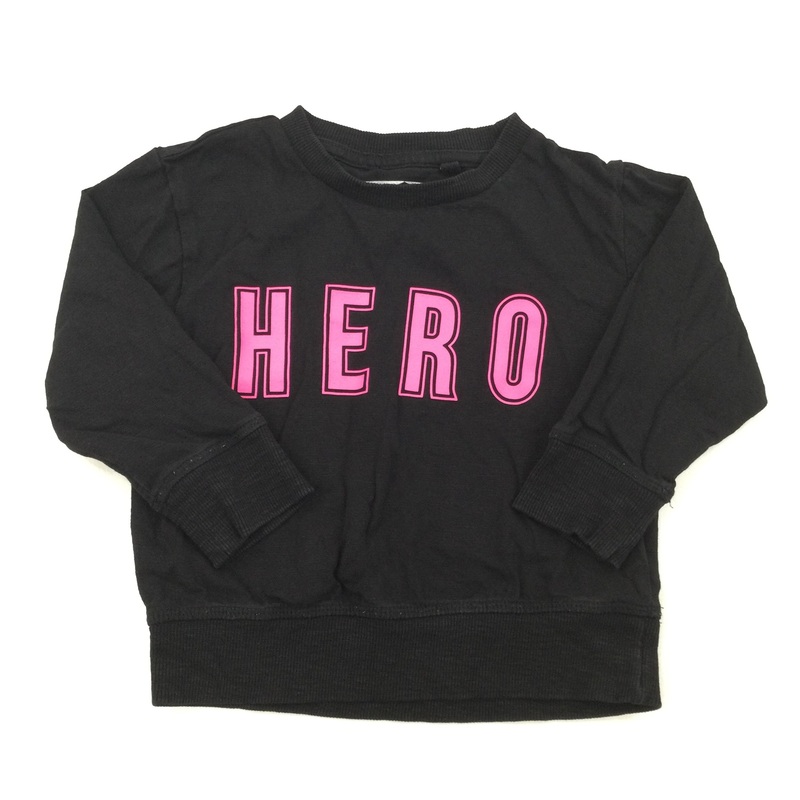 'Hero' Black Sweatshirt - Boys 18-24 Months
