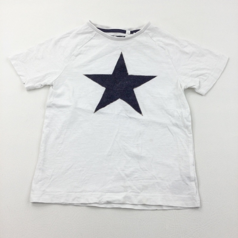 Star Navy & White T-Shirt - Boys 4-5 Years