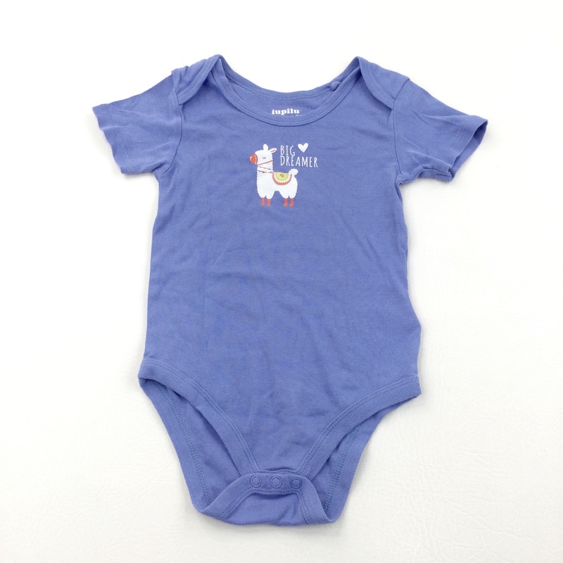 'Big Dreamer' Llama Blue Short Sleeve Bodysuit - Girls 2-4 Years
