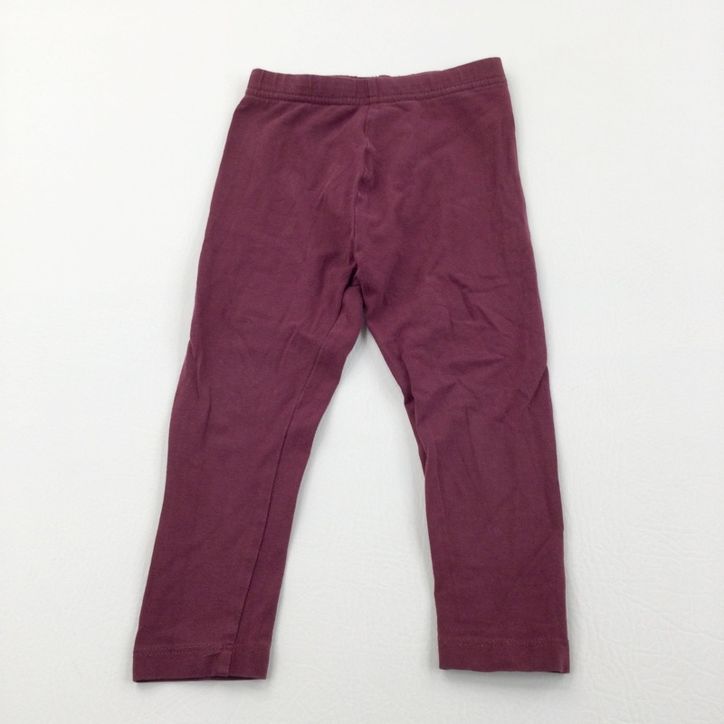 Burgundy Leggings - Girls 2-3 Years