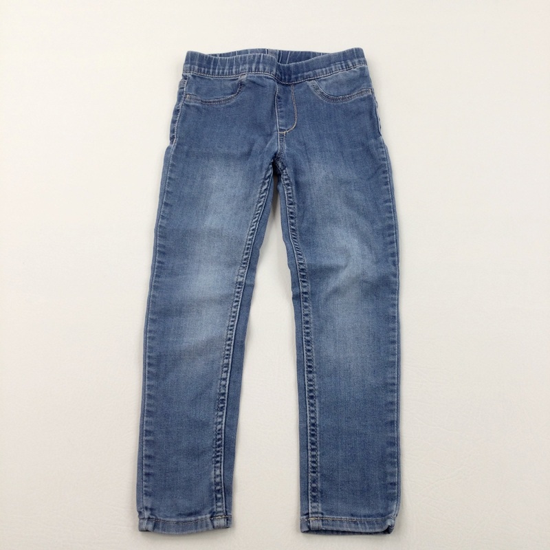 Mid Blue Denim Jeggings - Girls 3-4 Years
