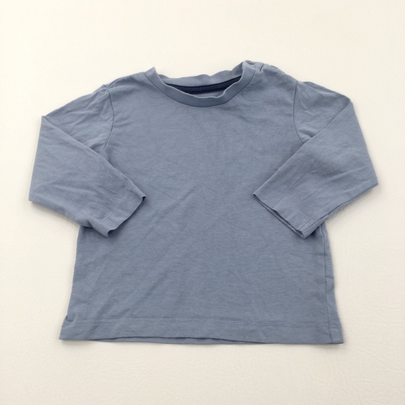Slate Blue Long Sleeve Top - Boys/Girls 9-12 Months