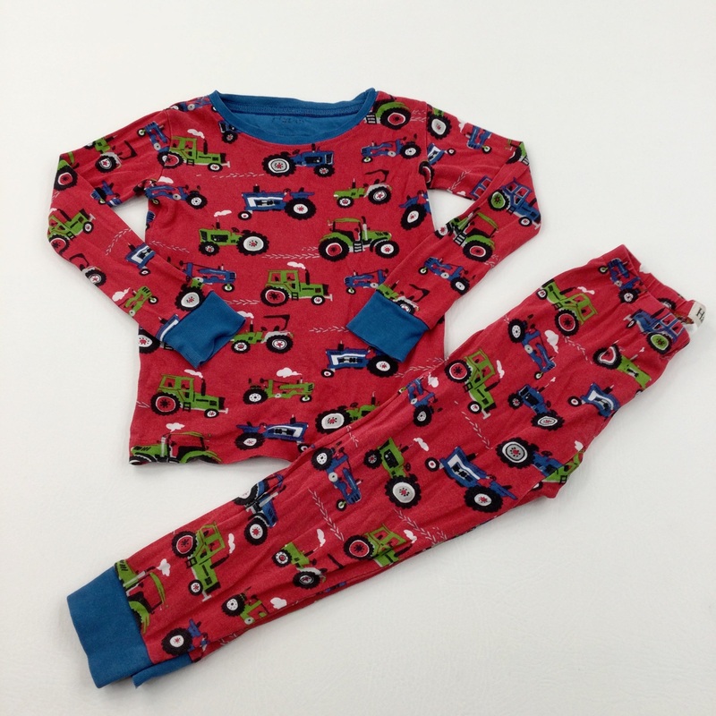 Tractors Red Pyjamas - Boys 3-4 Years