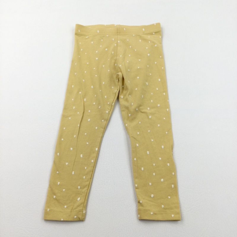 Yellow Spotty Leggings - Girls 3-4 Years
