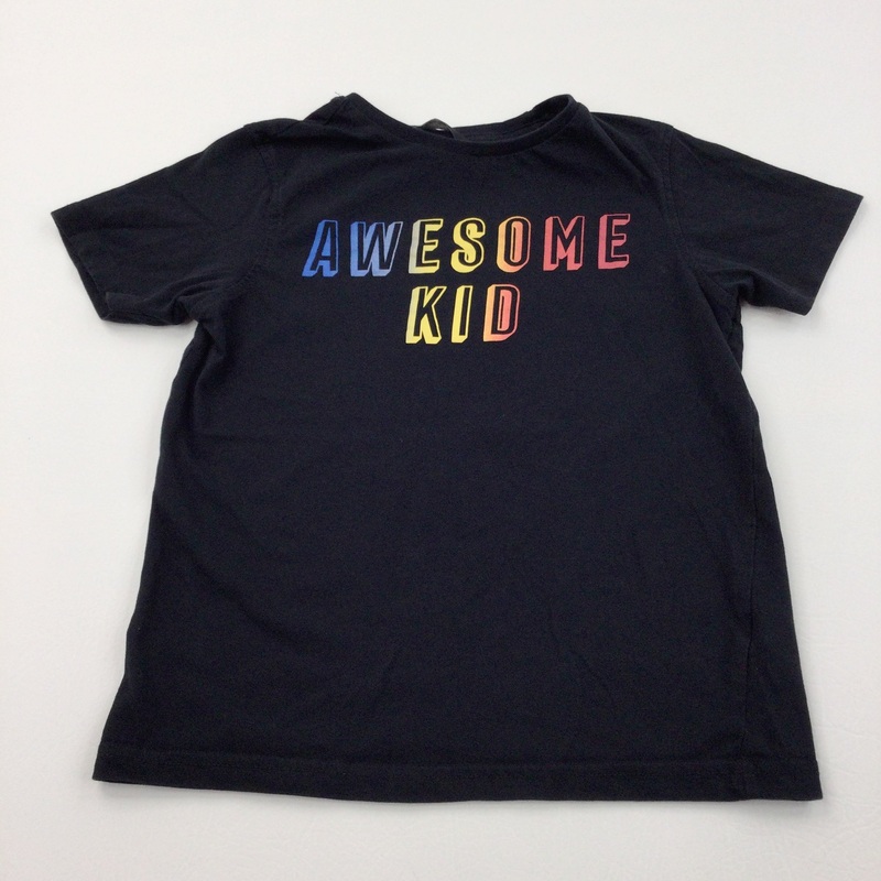 'Awesome Kid' Black T-Shirt - Boys 7-8 Years
