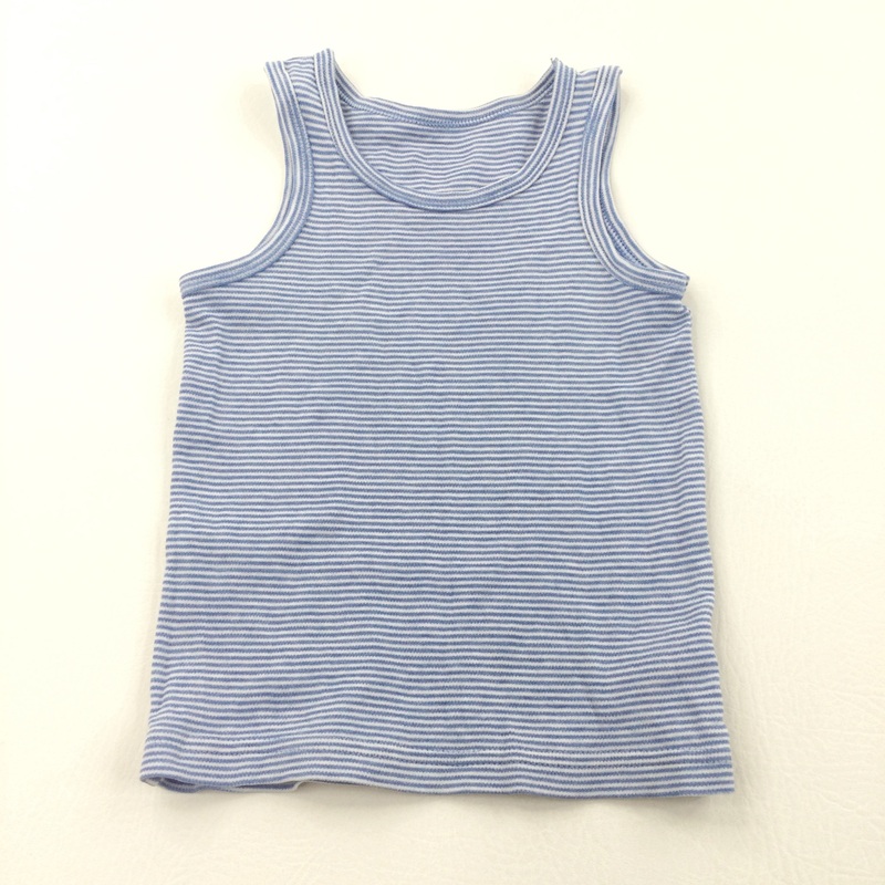 Blue & White Striped Vest - Boys 4-5 Years