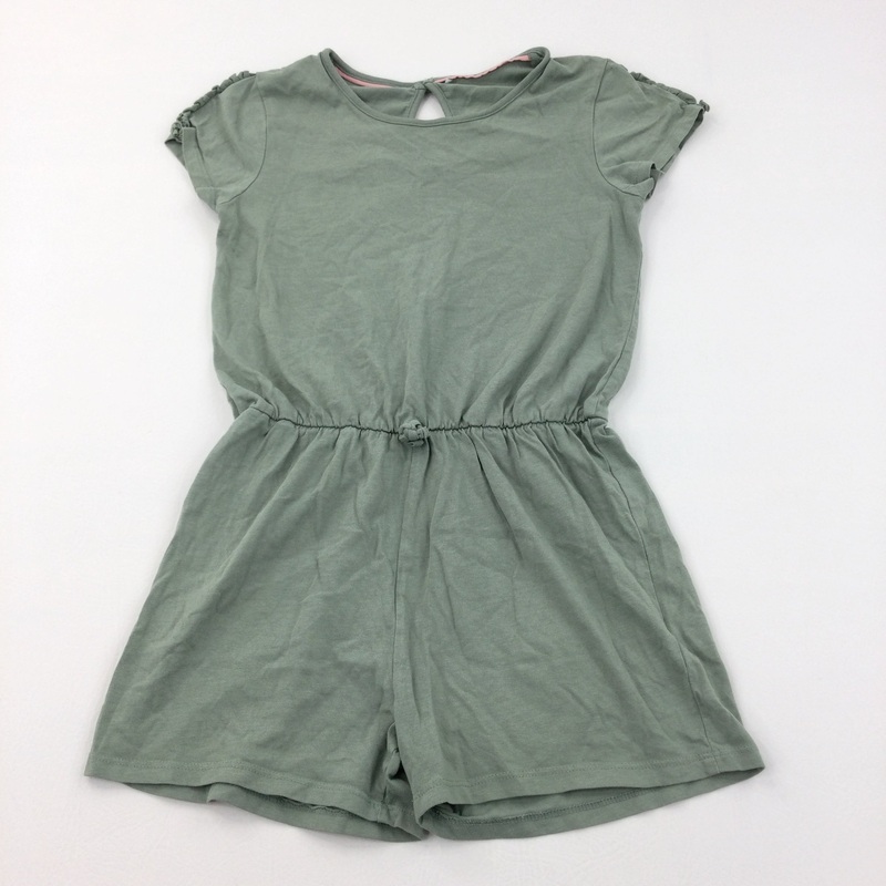 Khaki Green Lightweight Jersey Playsuit - Girls 9-10 Years