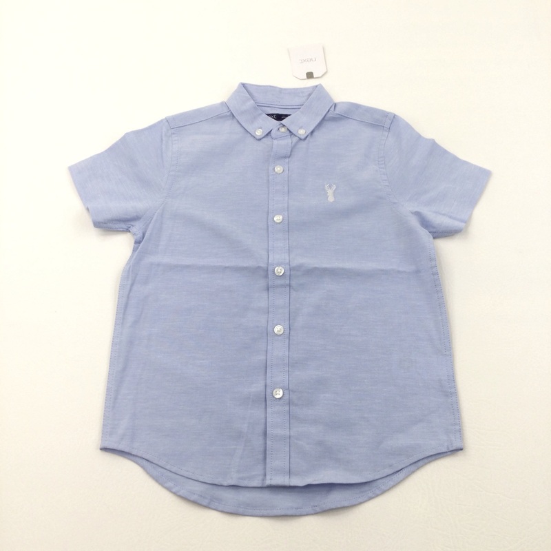 **NEW** Stag Motif Blue Cotton Shirt - Boys 5 Years