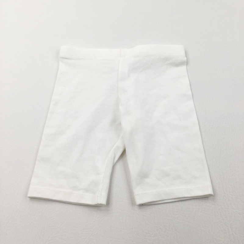 White Lightweight Jersey Cycling Shorts - Girls 3-4 Years