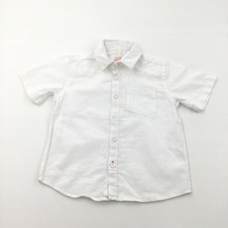 White Linen Shirt - Boys 4-5 Years