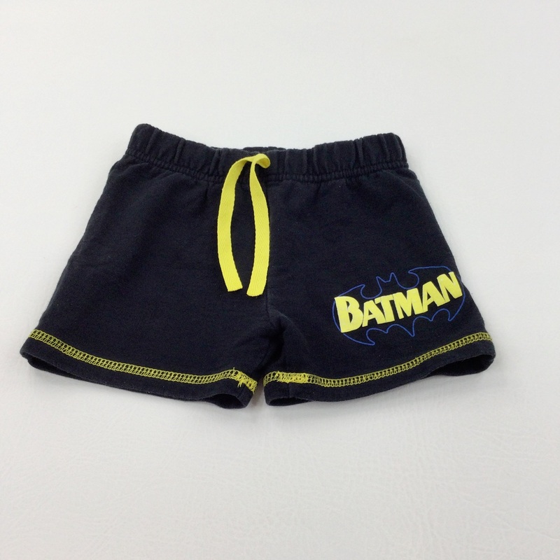 'Batman' Black Lightweight Jersey Shorts - Boys 6-12 Months