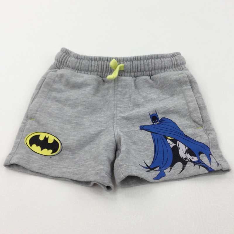 Batman Grey Jersey Shorts - Boys 3-4 Years