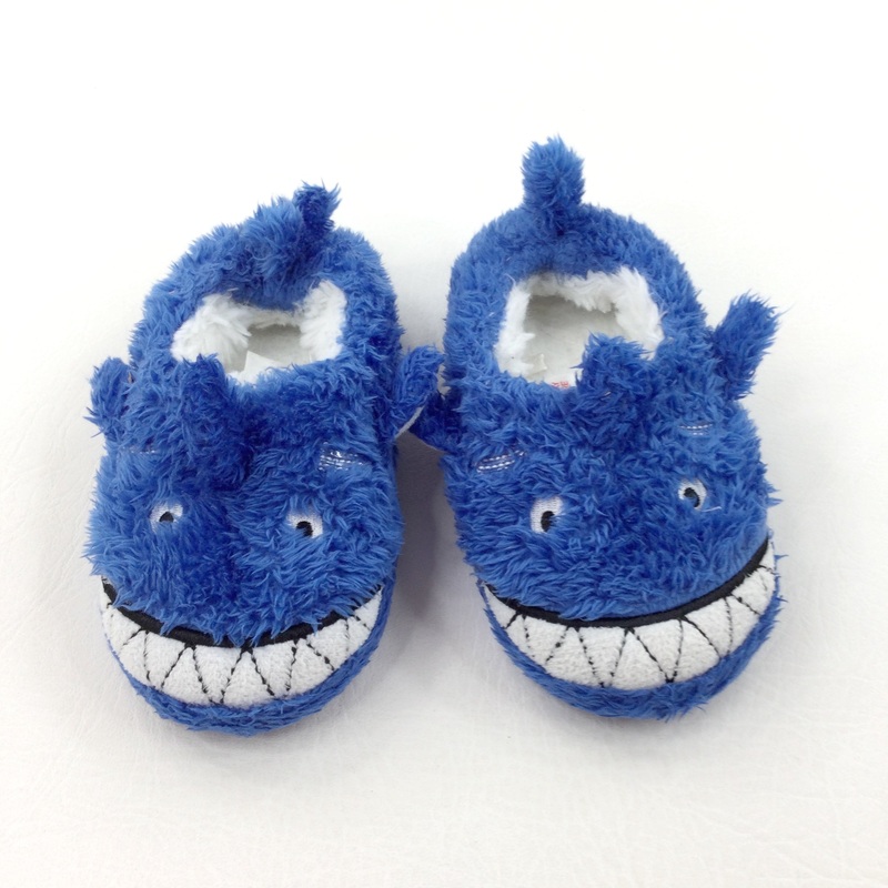 Blue Shark Slippers - Boys - Shoe Size 9