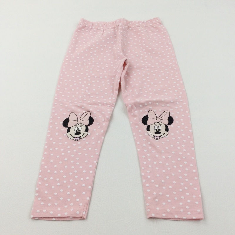 Minnie Mouse Spotty Pink Leggings - Girls 5-6 Years